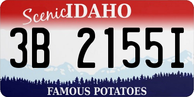 ID license plate 3B2155I