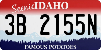 ID license plate 3B2155N