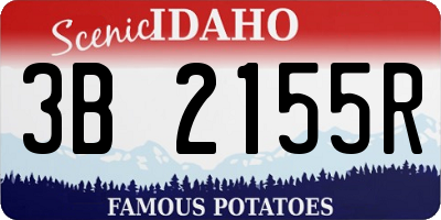 ID license plate 3B2155R
