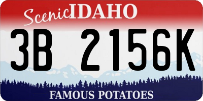 ID license plate 3B2156K