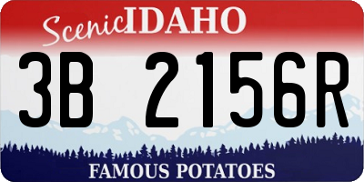 ID license plate 3B2156R