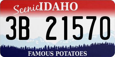 ID license plate 3B2157O