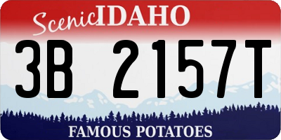 ID license plate 3B2157T