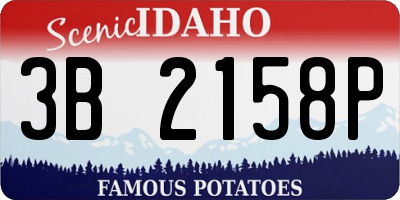 ID license plate 3B2158P