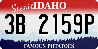 ID license plate 3B2159P