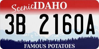 ID license plate 3B2160A