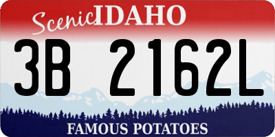 ID license plate 3B2162L
