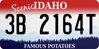 ID license plate 3B2164T