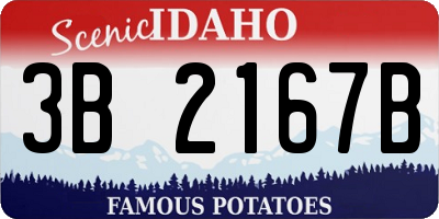 ID license plate 3B2167B