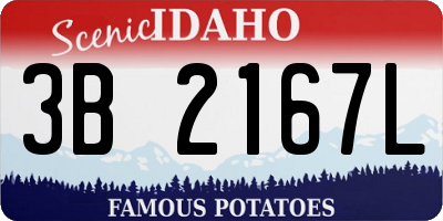 ID license plate 3B2167L