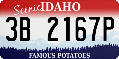 ID license plate 3B2167P