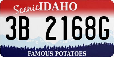 ID license plate 3B2168G