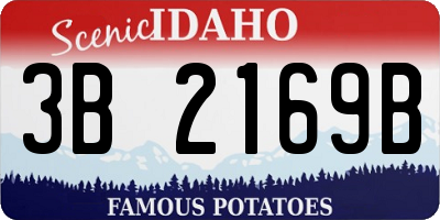 ID license plate 3B2169B