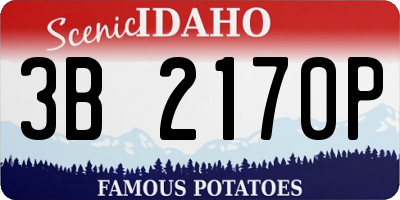 ID license plate 3B2170P