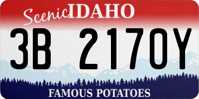 ID license plate 3B2170Y