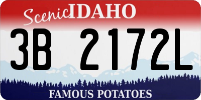 ID license plate 3B2172L