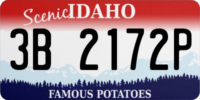 ID license plate 3B2172P