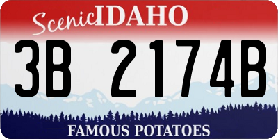 ID license plate 3B2174B