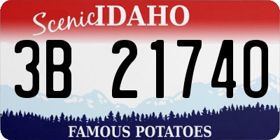 ID license plate 3B2174O