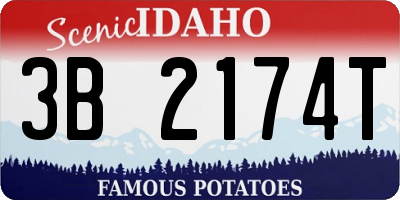 ID license plate 3B2174T