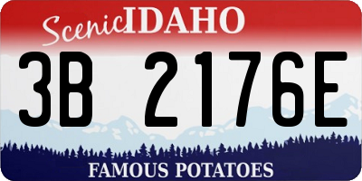 ID license plate 3B2176E