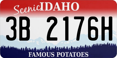 ID license plate 3B2176H