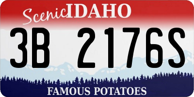 ID license plate 3B2176S