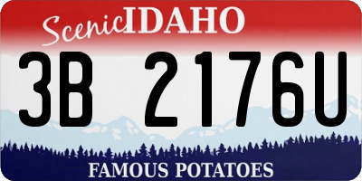 ID license plate 3B2176U