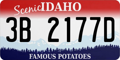 ID license plate 3B2177D