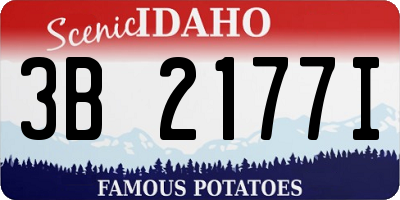 ID license plate 3B2177I