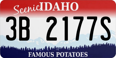ID license plate 3B2177S