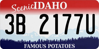 ID license plate 3B2177U