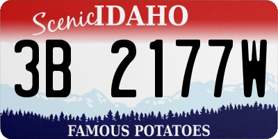 ID license plate 3B2177W