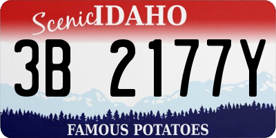 ID license plate 3B2177Y