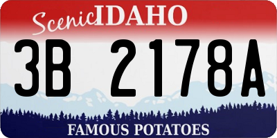 ID license plate 3B2178A