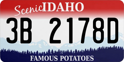ID license plate 3B2178D