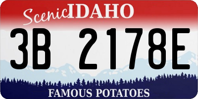 ID license plate 3B2178E