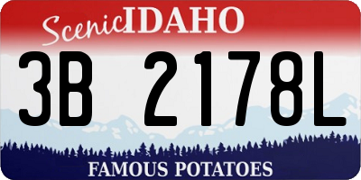 ID license plate 3B2178L