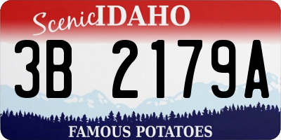 ID license plate 3B2179A