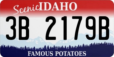 ID license plate 3B2179B