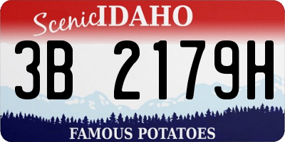 ID license plate 3B2179H