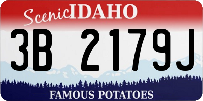ID license plate 3B2179J