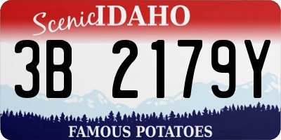 ID license plate 3B2179Y