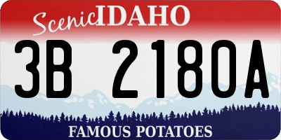 ID license plate 3B2180A