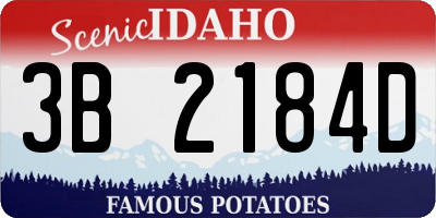 ID license plate 3B2184D