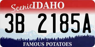 ID license plate 3B2185A