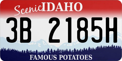 ID license plate 3B2185H