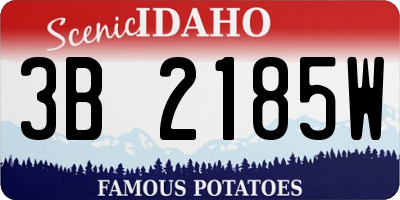 ID license plate 3B2185W