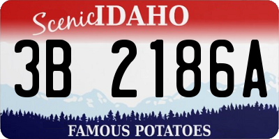 ID license plate 3B2186A