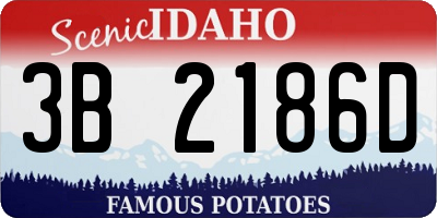 ID license plate 3B2186D
